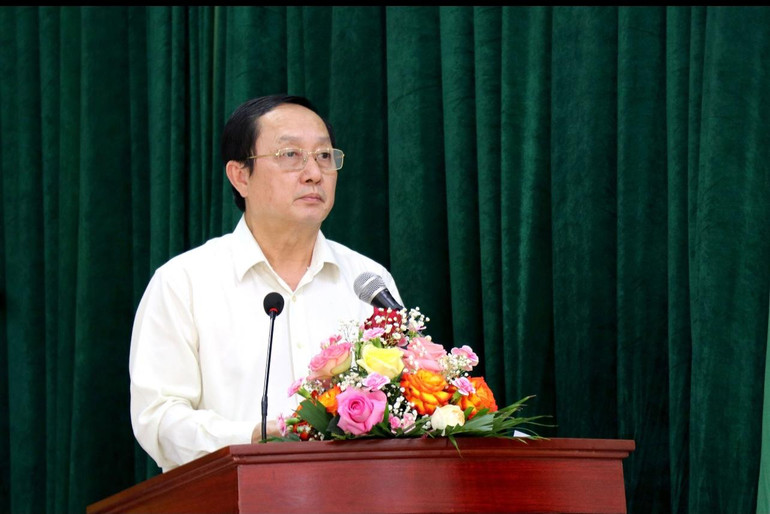 Bộ trưởng Khoa học và Công nghệ Huỳnh Thành Đạt phát biểu tại Ngày hội Đại đoàn kết dân tộc