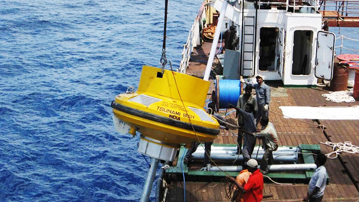 Một hệ thống cảnh báo sớm sóng thần ở Ấn Độ. Ảnh: SONARDYNE