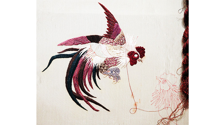 Một mẫu thêu cổ được Trâm “chép” lại. Một mẫu thêu cổ được Trâm “chép” lại.