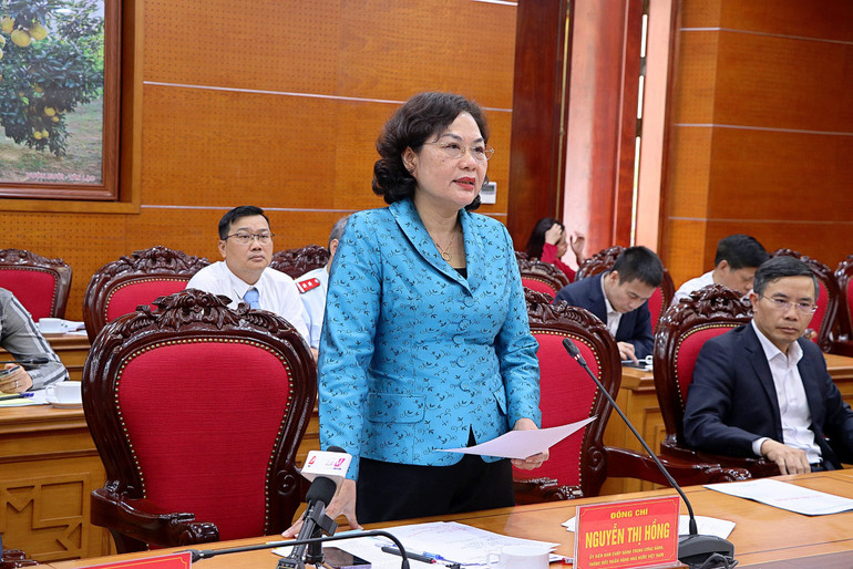 Thống đốc Ngân hàng Nhà nước Việt Nam Nguyễn Thị Hồng kết luận Hội nghị.