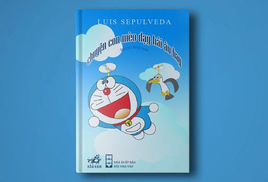 “Chuyện con mèo dạy hải âu bay” - thiết kế bìa: Hoàng Lão Tứ. “Chuyện con mèo dạy hải âu bay” - thiết kế bìa: Hoàng Lão Tứ.