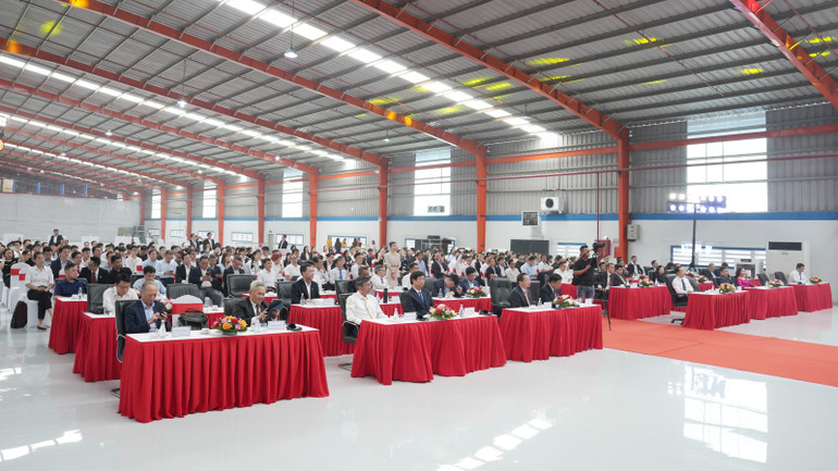 Toàn cảnh lễ khởi công nhà máy bán dẫn của CT Semiconductor.