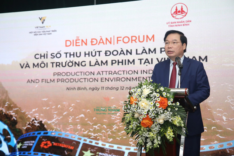 Phó Chủ tịch tỉnh Ninh Bình Tống Quang Thìn phát biểu tại Diễn đàn.