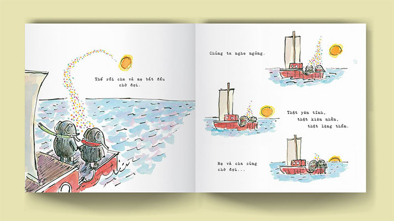 Những trang sách được vẽ rất dễ thương.