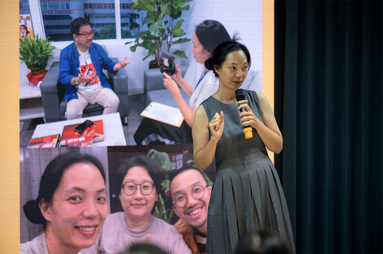 Đạo diễn Nguyễn Hoàng Điệp tại một buổi trò chuyện.