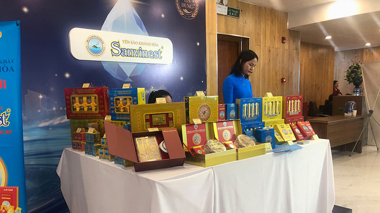 Một gian hàng giới thiệu sản phẩm tại chương trình.