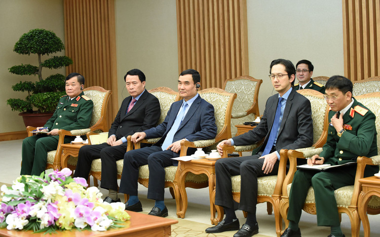 Đại diện lãnh đạo các bộ, ban ngành của Chính phủ Việt Nam tham dự buổi tiếp.