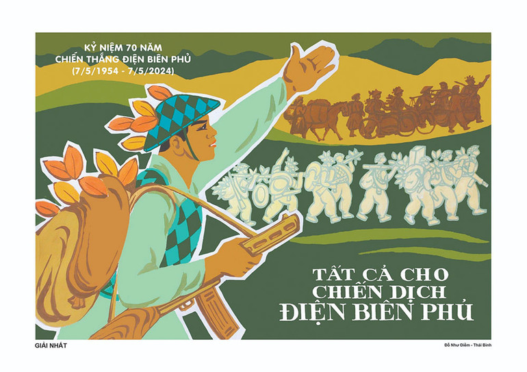 Tác phẩm "Tất cả cho chiến dịch Điện Biên Phủ” của tác giả Đỗ Như Điềm, giải Nhất nội dung kỷ niệm 70 năm Chiến thắng Điện Biên Phủ.