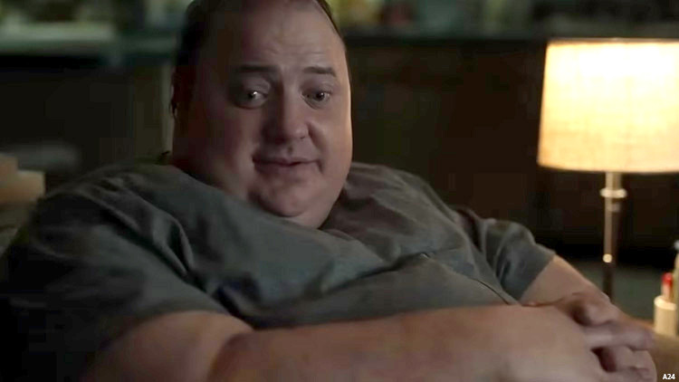 Brendan Fraser trong phim "The Whale". Brendan Fraser trong phim "The Whale".