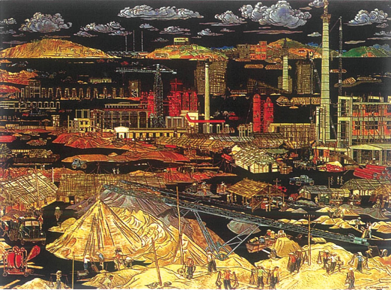 Khu gang thép Thái Nguyên. Tác giả Bùi Trang Chước.