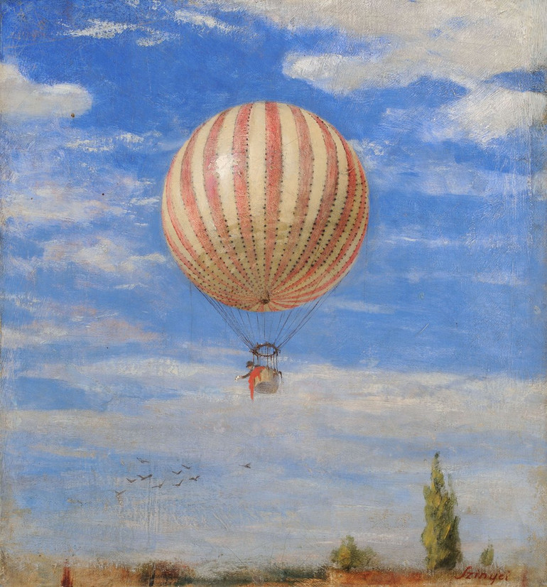 Khinh khí cầu, tác giả Pal Szinyei Merse, Hungary.