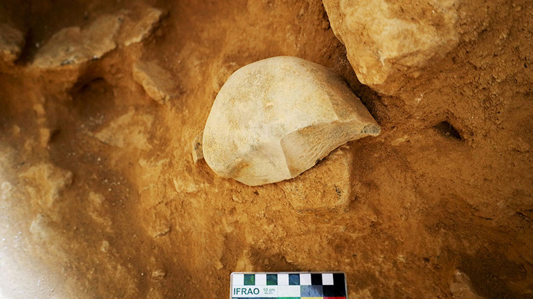 Hạch cuội có vết chế tác. Hạch cuội có vết chế tác.