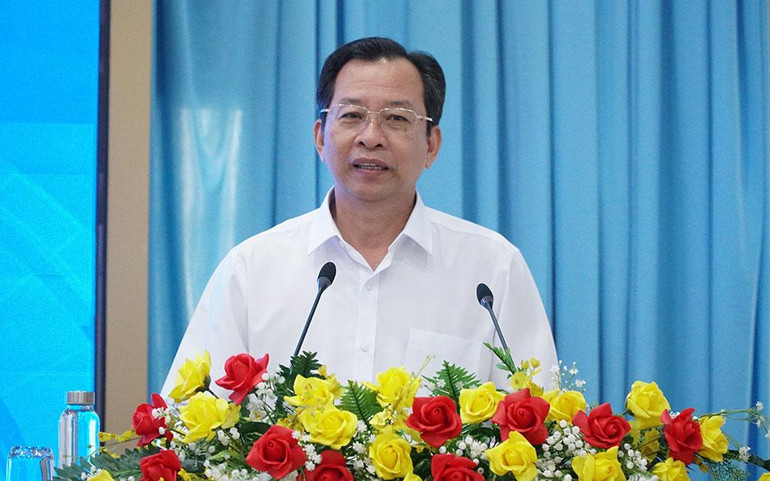 Phó Chủ tịch UBND tỉnh Sóc Trăng phát biểu kết luận hội thảo.