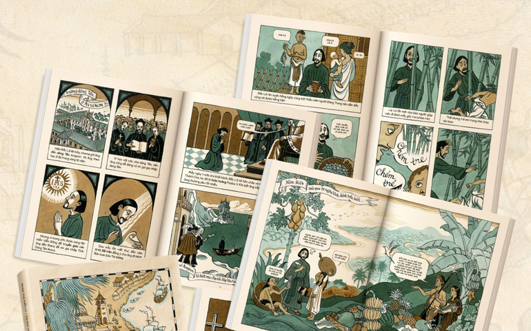 Họa sĩ Tạ Huy Long chọn tông màu trầm của xanh và nâu cho cuốn sách. (Ảnh: NXB Kim Đồng)