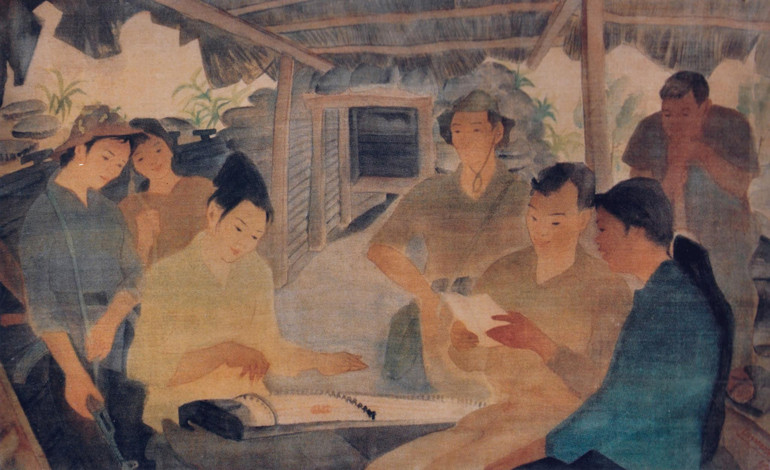 Trong lán dân quân. Tác giả Nguyễn Văn Chung.