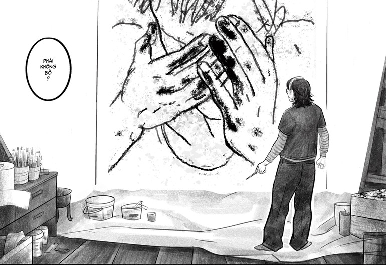 Một trang trong tác phẩm "Trứng vịt lộn" giành giải Nhất.