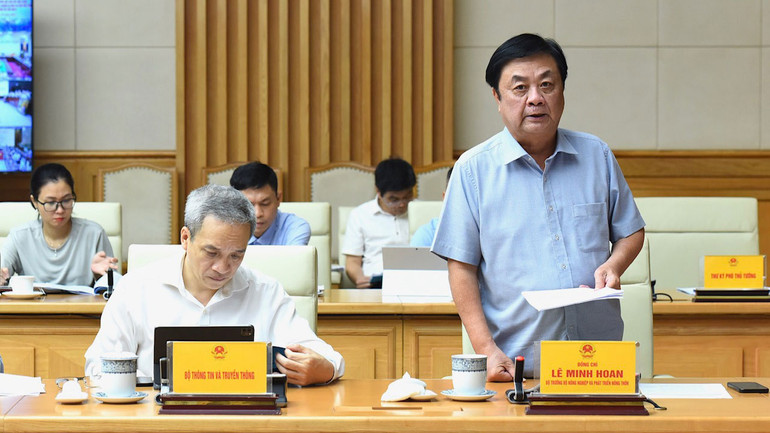 Bộ trưởng Nông nghiệp và Phát triển nông thôn Lê Minh Hoan phát biểu tại Hội nghị. Bộ trưởng Nông nghiệp và Phát triển nông thôn Lê Minh Hoan phát biểu tại Hội nghị.