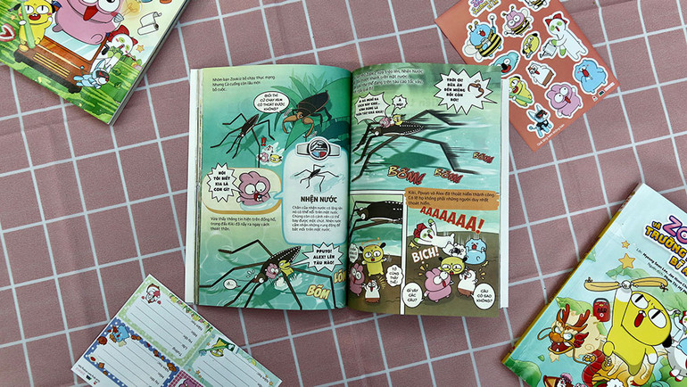 Tranh minh họa tươi tắn và dí dỏm.