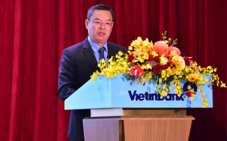 Chủ tịch Hội đồng Quản trị VietinBank Trần Minh Bình phát biểu tại Hội nghị.