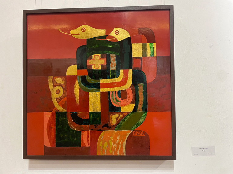 "Ất Tỵ" - Sơn mài của tác giả Diệp Quý Hải.