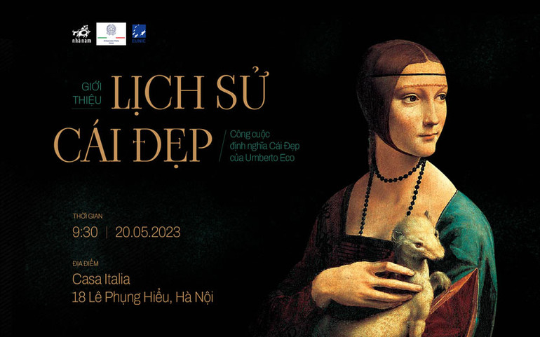 Poster sự kiện ra mắt "Lịch sử cái đẹp".