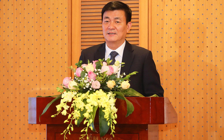 Tân Cục trưởng Đăng kiểm Việt Nam phát biểu ý kiến tại lễ trao quyết định.