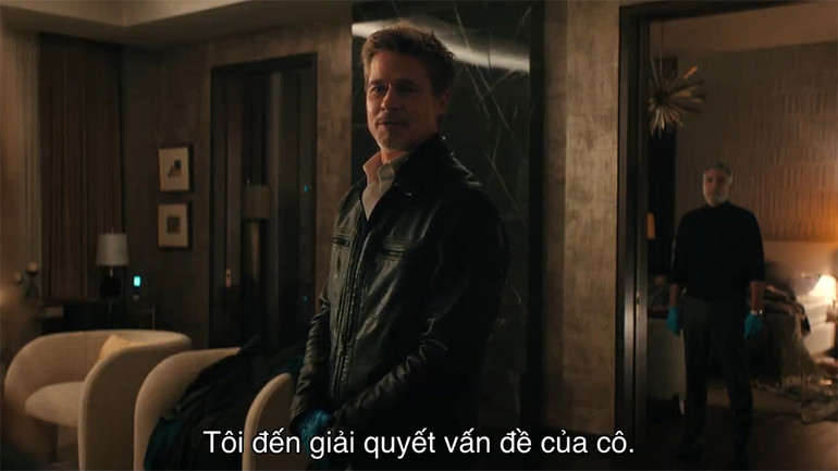 Brad Pitt vào vai một nhân viên dọn dẹp hiện trường.
