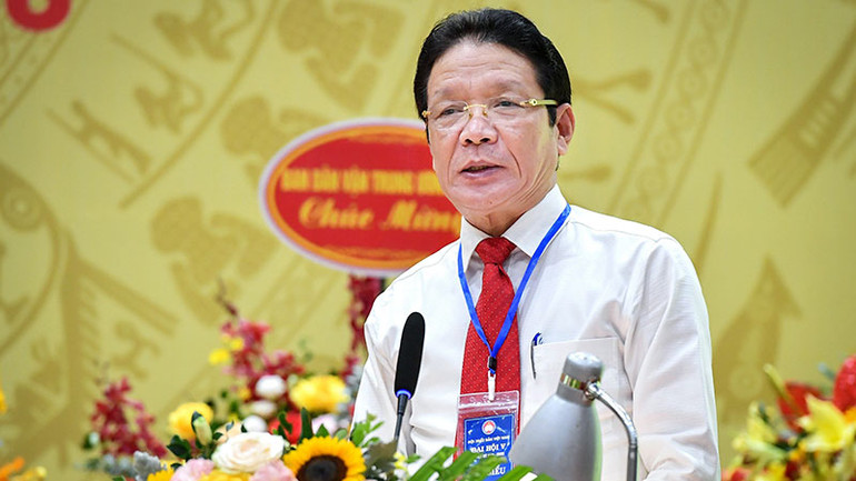 Đồng chí Hoàng Vĩnh Bảo đọc diễn văn khai mạc tại Đại hội.