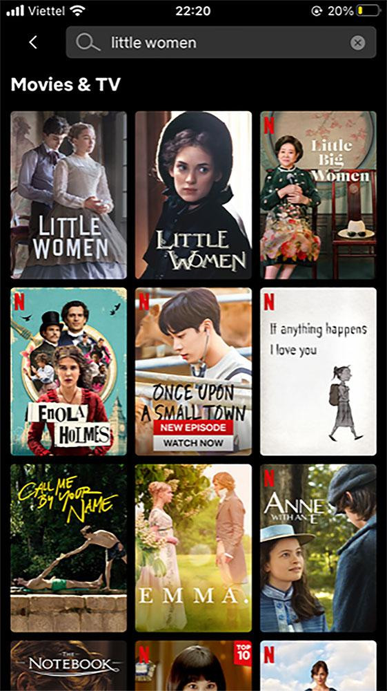 Trên trang tìm kiếm của Netflix đã không còn thấy bộ phim "Little women" bản Hàn Quốc.