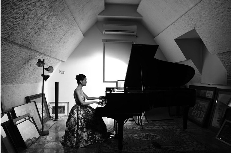 Nghệ sĩ piano Trần Lê Bảo Quyên.