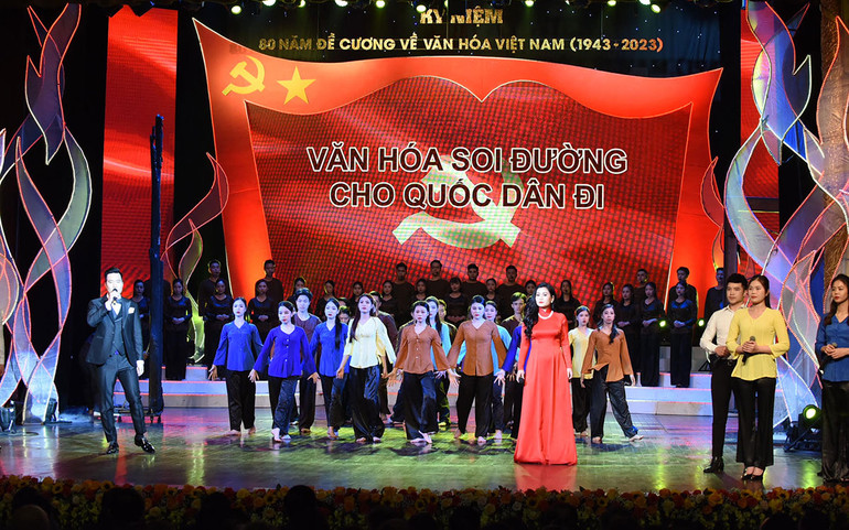 Một tiết mục trong chương trình. (Ảnh: TRẦN HẢI)