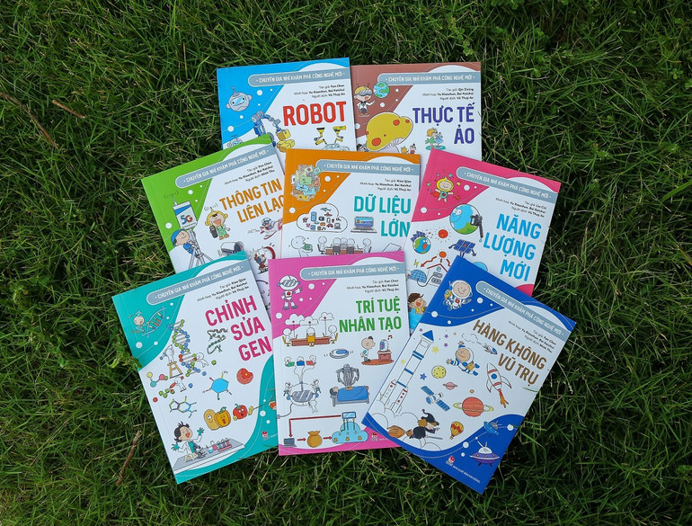 Bộ sách “Chuyên gia nhí khám phá công nghệ mới”.