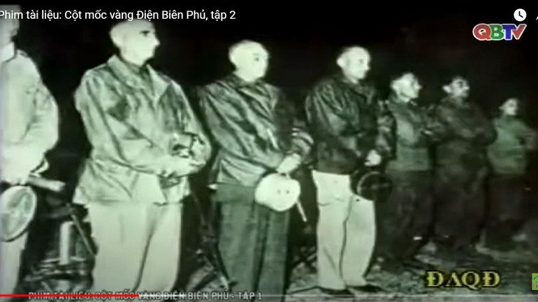 Hình ảnh tướng lĩnh Pháp tại Điện Biên Phủ trong phim.