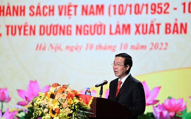 Đồng chí Võ Văn Thưởng phát biểu tại Lễ kỷ niệm. Đồng chí Võ Văn Thưởng phát biểu tại Lễ kỷ niệm.