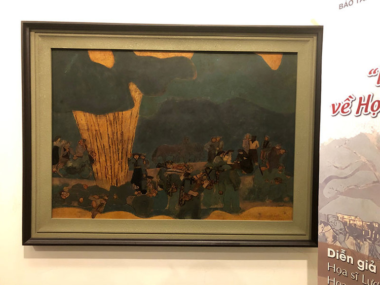 Bức "Nghỉ trưa" của họa sĩ Nguyễn Sáng.