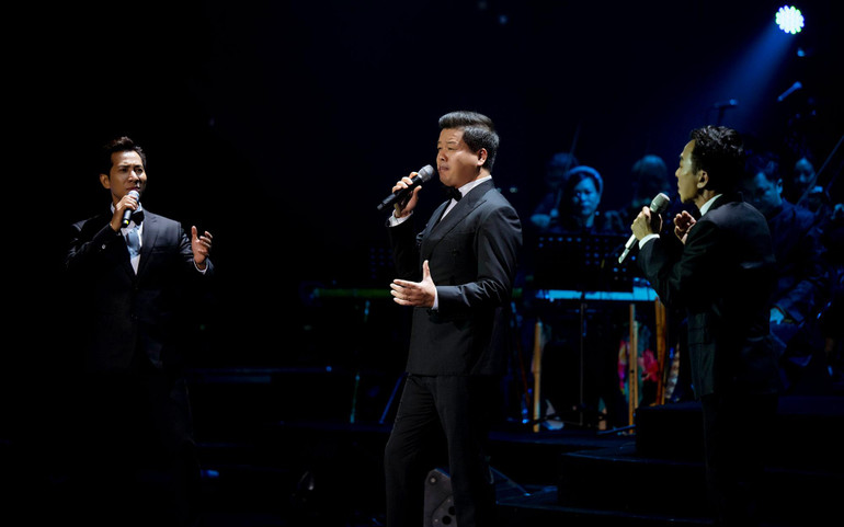 Tam ca Việt Hoàn, Đăng Dương và Lê Anh Dũng.