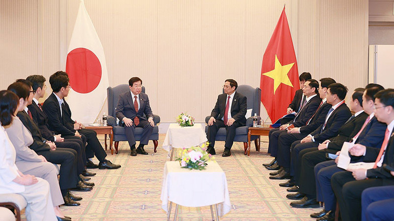 Quang cảnh buổi tiếp. (Ảnh: DƯƠNG GIANG)