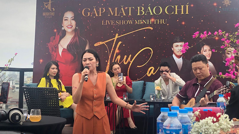 Minh Thu "phiêu" trong một ca khúc sẽ trình diễn ở liveshow.