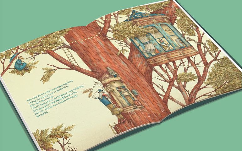 Tranh minh họa bên trong cuốn sách.