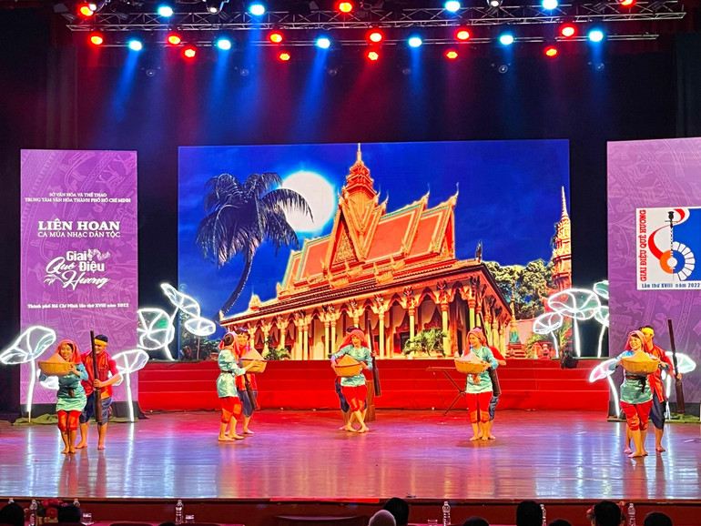 Một tiết mục tham dự liên hoan của đơn vị quận Gò Vấp.