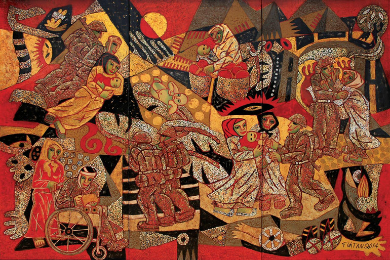 Mẹ và Người lính. Tác giả Trịnh Hoàng Tân.