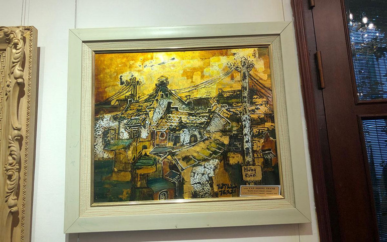 Một bức tranh về Hà Nội của họa sĩ Văn Dương Thành.