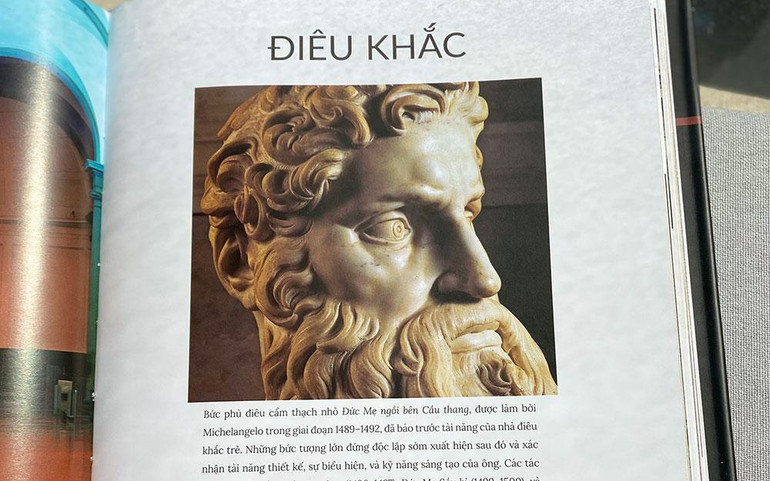 Phần nội dung &quot;Điêu khắc&quot;.