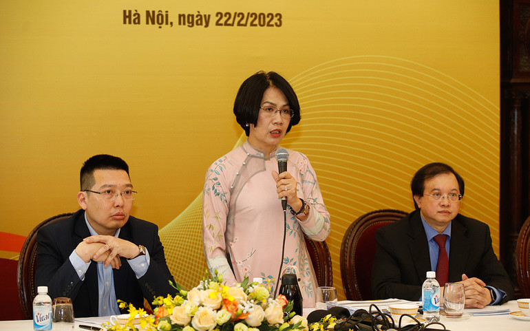 PGS,TS Nguyễn Thị Thu Phương, Viện trưởng Viện Văn hóa Nghệ thuật quốc gia Việt Nam chia sẻ thông tin về hội thảo.