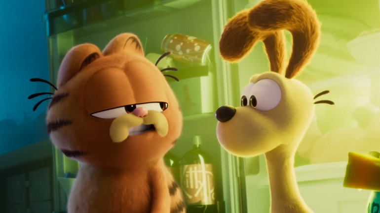 Cặp bài trùng mèo Garfield và chó Odie trước khi bị bắt cóc.