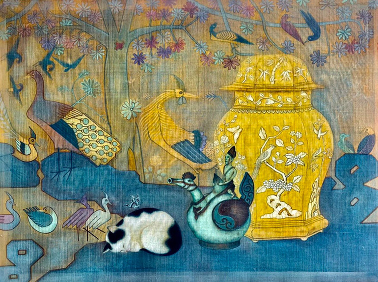 Tác phẩm "Dấu ấn thời gian" của họa sĩ Trường Thịnh.