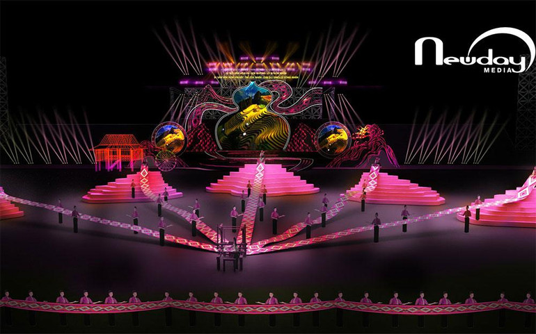 Bản vẽ sân khấu dự kiến. (Ảnh: Ban tổ chức)