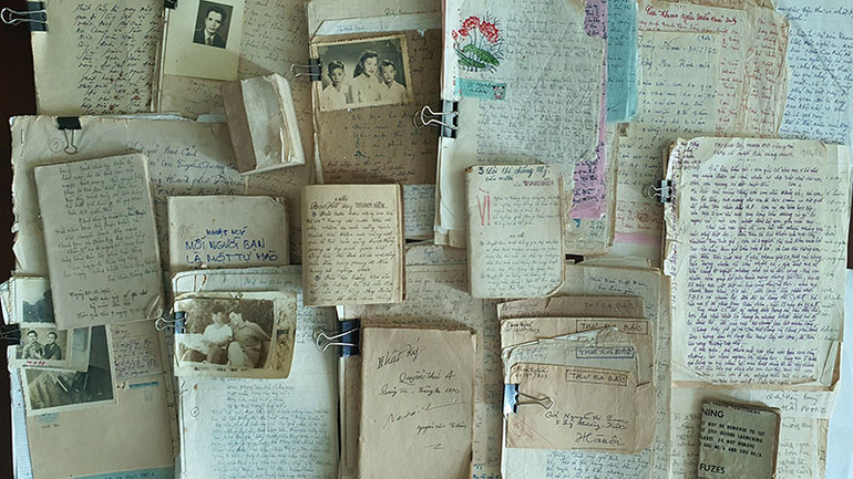 Những di vật thời chiến được Trung tâm sưu tầm và lưu trữ.