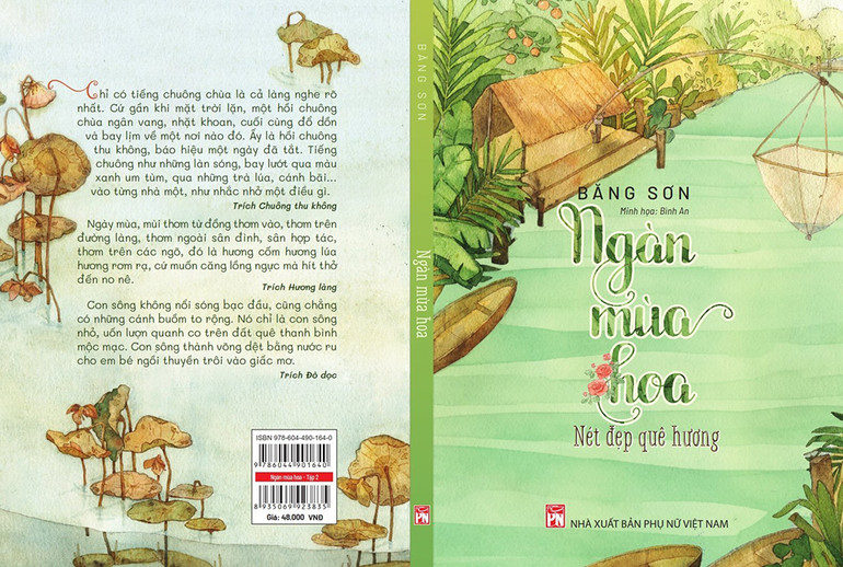 Bìa cuốn "Ngàn mùa hoa" - Nét đẹp quê hương. Bìa cuốn "Ngàn mùa hoa" - Nét đẹp quê hương.