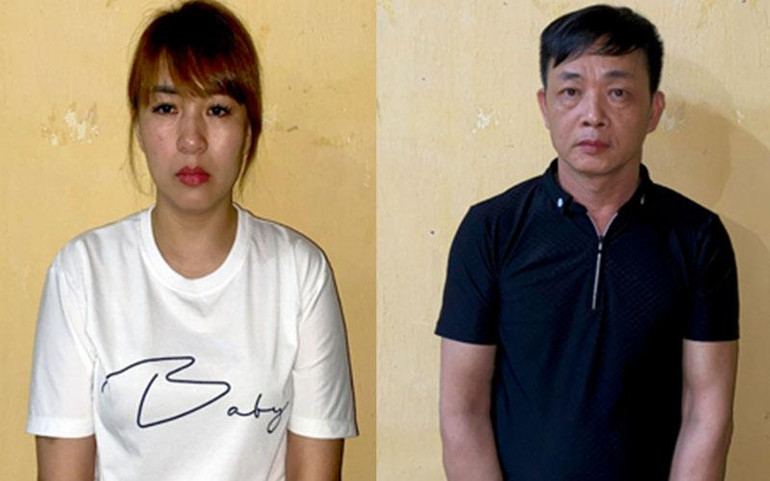 Bị can Phan Thị Hồng và Văn Duy Dương.